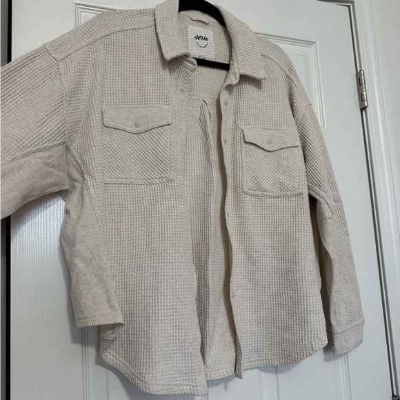 AERIE CREAM WAFFLE LUMBERJANE - Picture 3 of 5